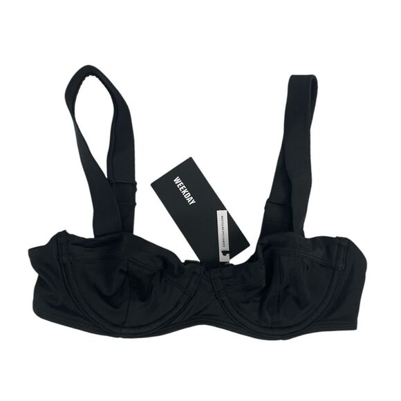 Weekday Other - Weekday Sun Structured Black Swimsuit Top Women’s‎ Size Small WP461